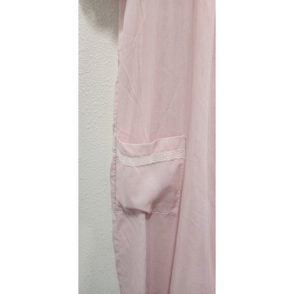 Barbizon Pink Lace Trim Nightgown Short Sleeve Vintage Style - Medium - Picture 5 of 7